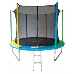 Батут Sport Elite 10FT 3,05м с защитной сеткой внутрь и лестницей, мульти, MZ-10FT-M